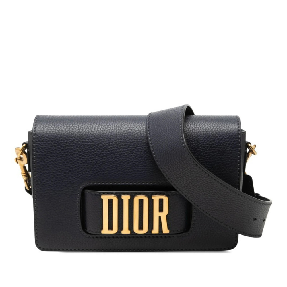 Christian Dior Dior Evolution Crossbody Shoulder Bag, Navy Leather, Women's